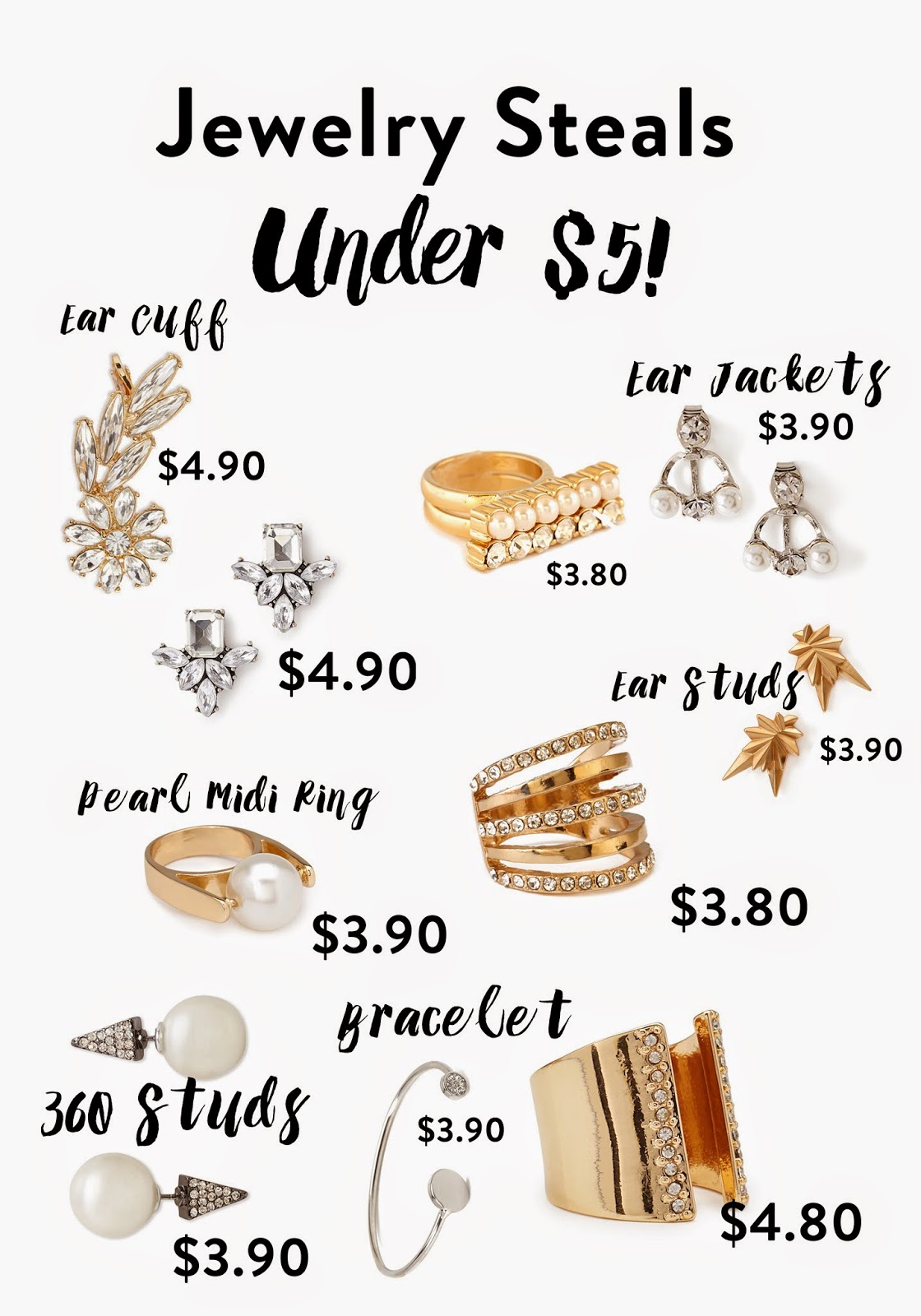 Jewelry Steals for Under Five Dollars - The Adored Life