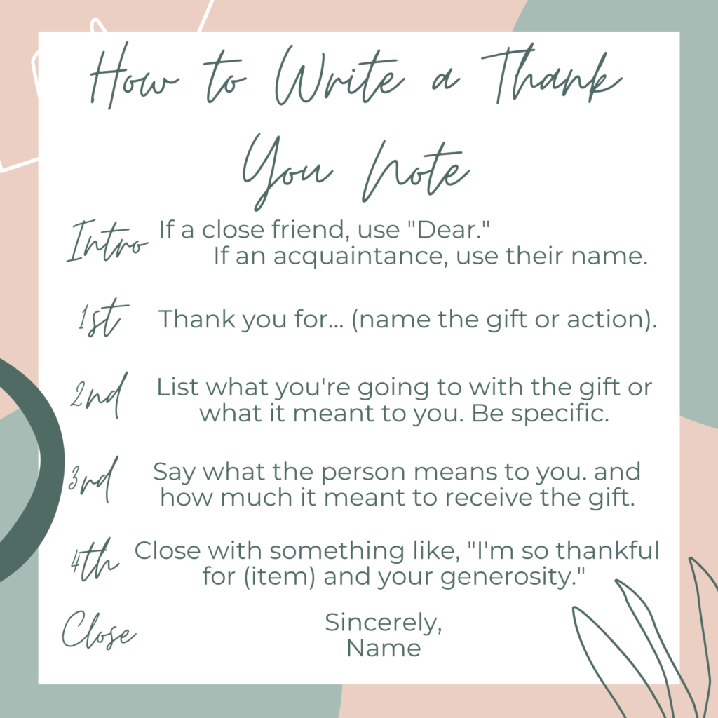 essay on thank you note